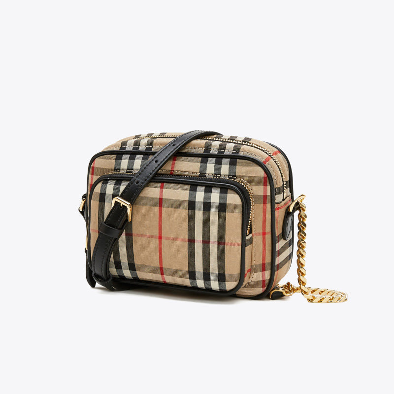 burberry巴宝莉女包vintage格纹链条单肩斜跨包相机包小号女士包袋