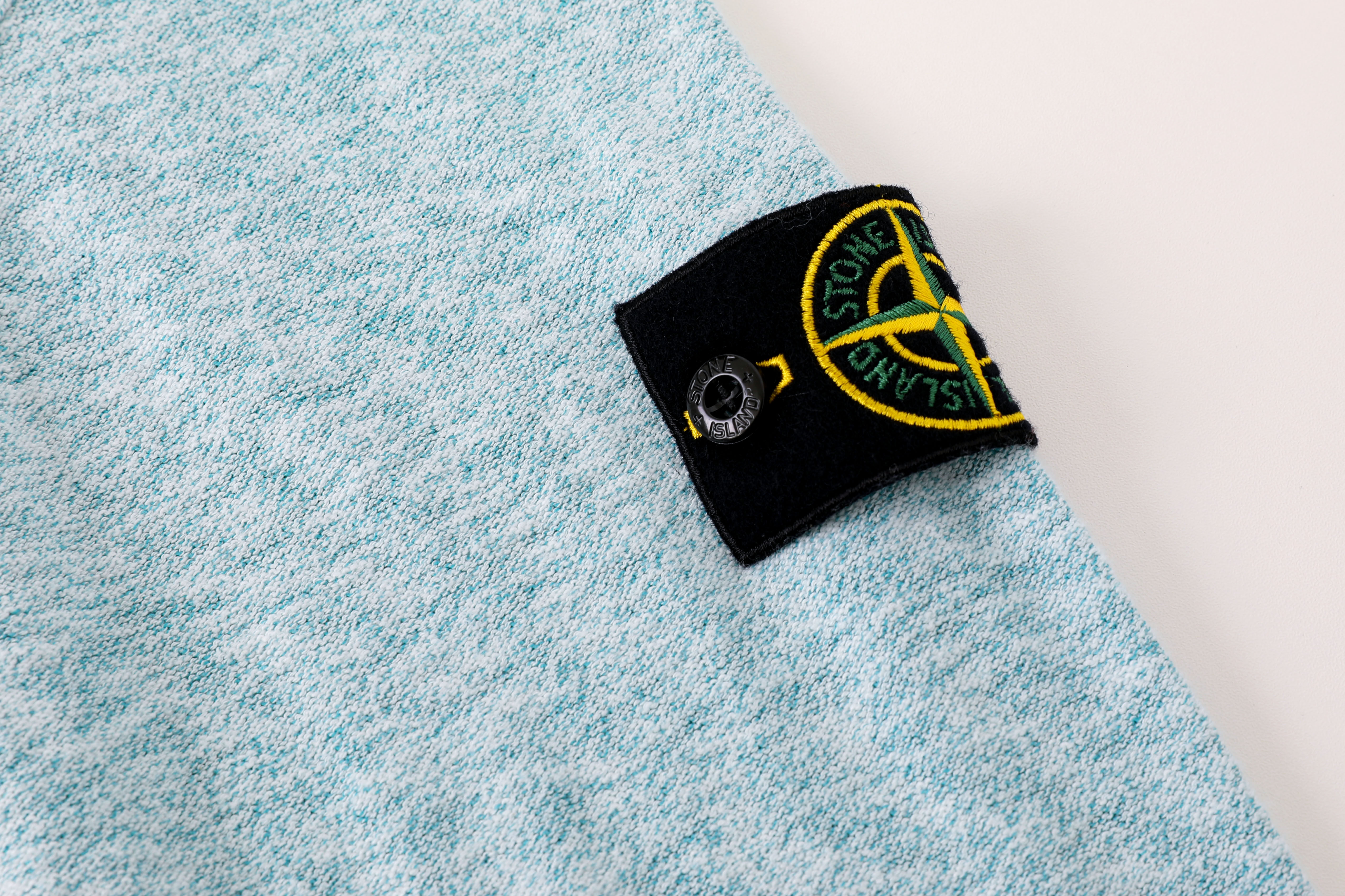 现货stoneisland石头纯色刺绣袖标基础针织衫针织衫