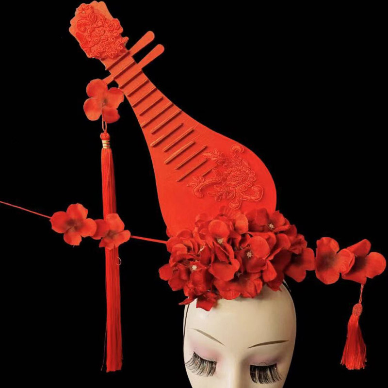 头饰中国国风模特走秀款礼服夸张创意造型演出头饰
