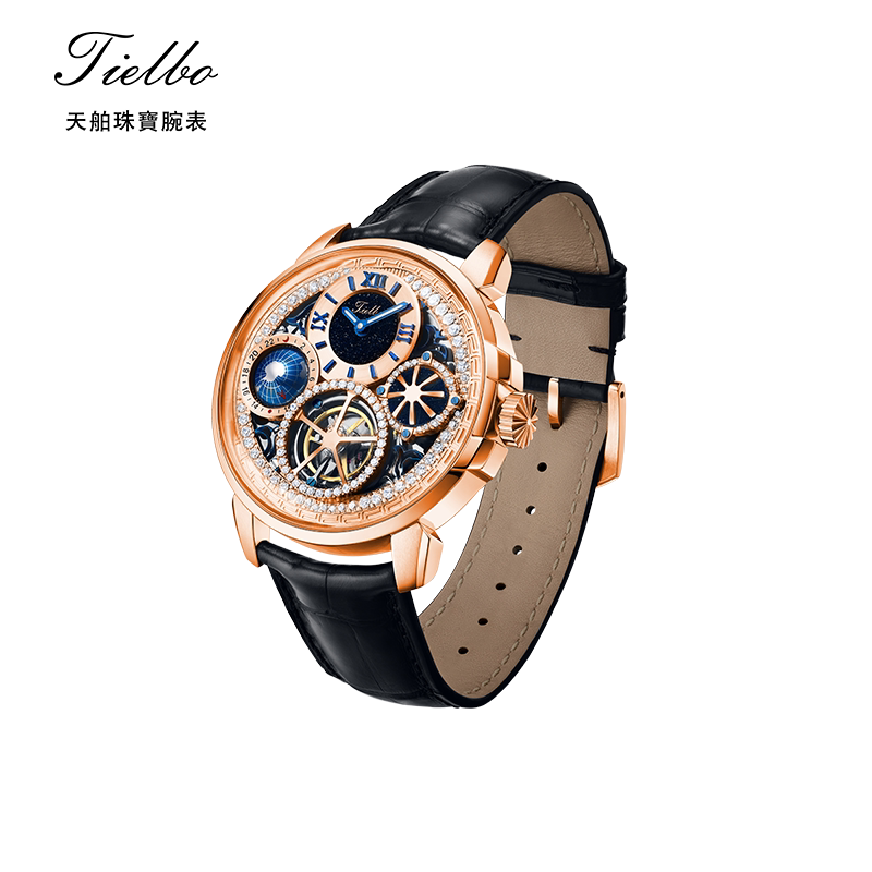 tielbo天舶正品官方手表男士2022新款飞轮自动国产腕表