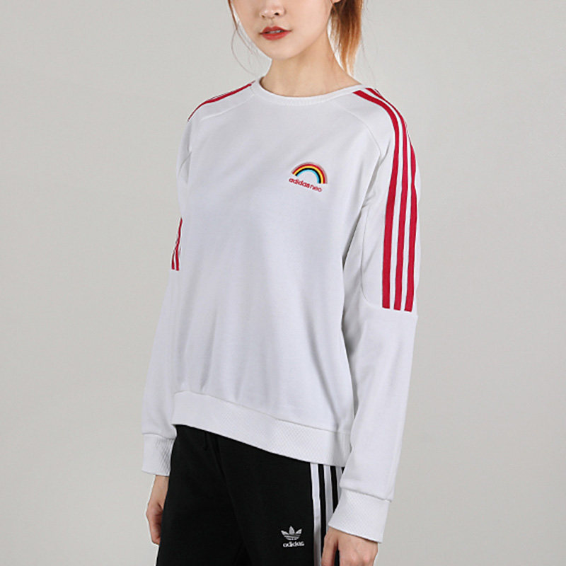 阿迪达斯长袖女装2020春秋秋季新款运动服休闲套头运动卫衣