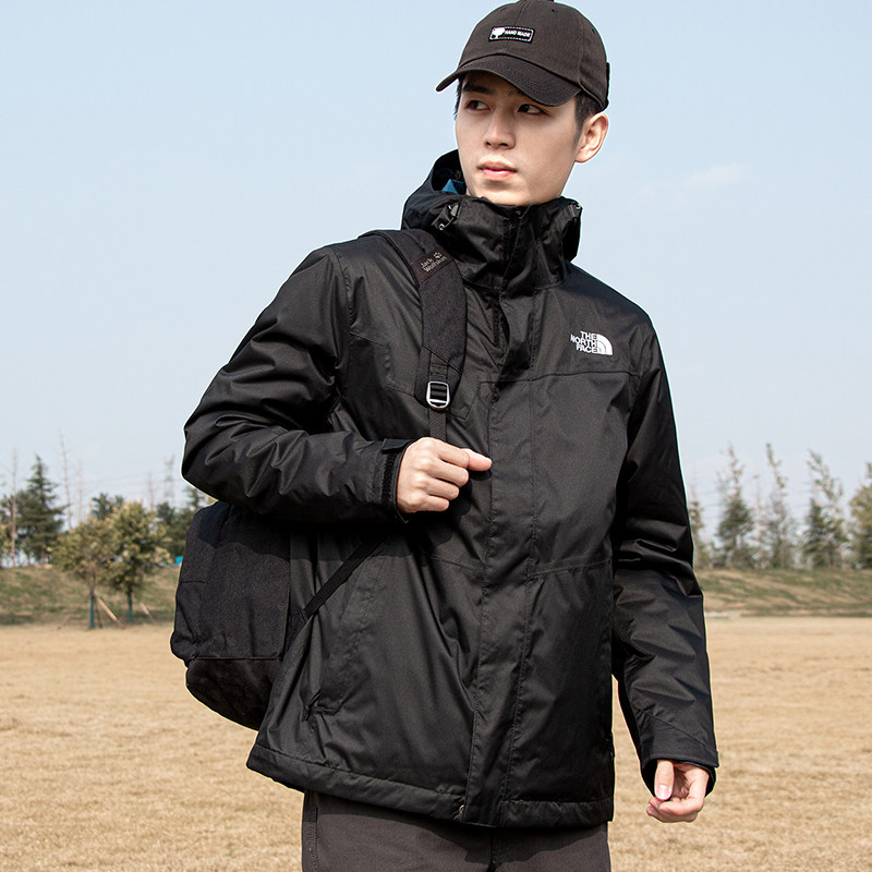 thenorthface北面夹克男冬新款户外保暖羽绒内胆三合一冲锋衣4u7m
