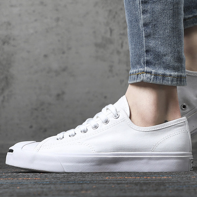 匡威开口笑板男鞋女鞋白色低帮布鞋休闲鞋164057板鞋
