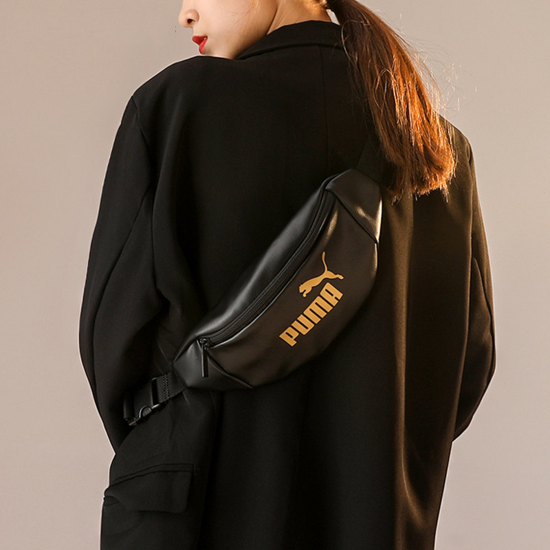 puma彪马腰包腰包男男包女包黑金斜挎包运动包单肩腰包