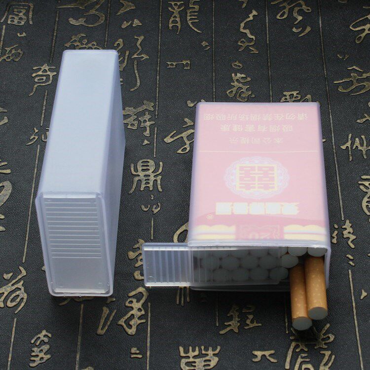 烟盒细烟女士个性软包透明加长香菸翻盖软盒烟盒