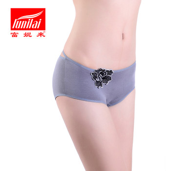 2 packs of Funilai women's underwear ຂອງແທ້ sexy temptation lace mid-waist boxer briefs modal seamless shorts