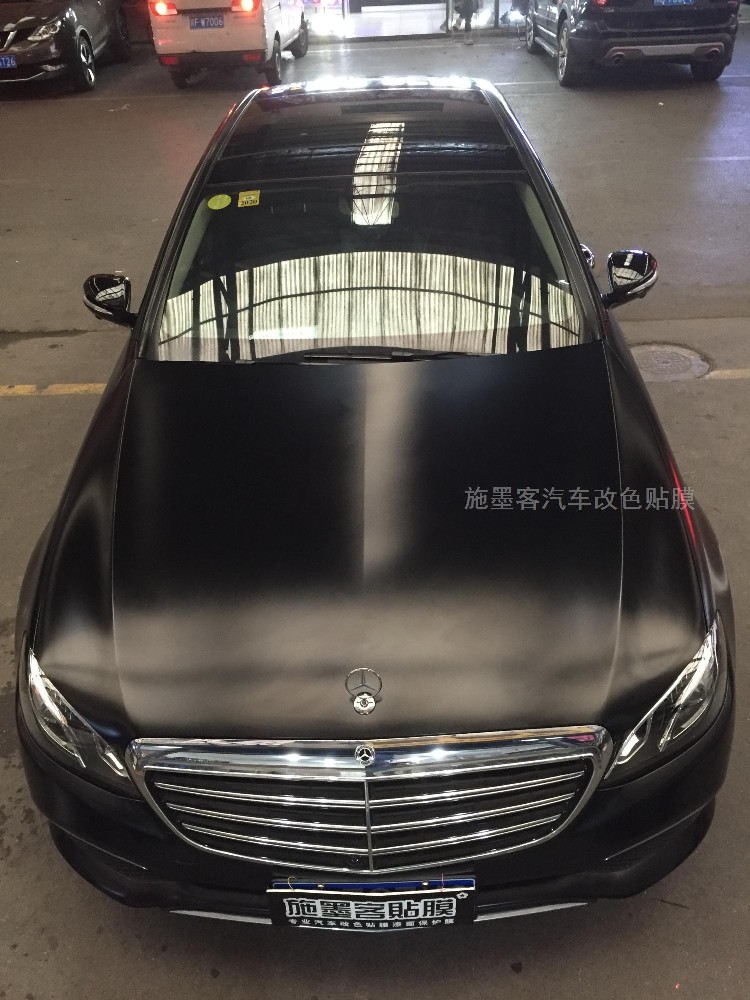 上海实体店汽车改贴膜适用于奔驰e300陶瓷金属改色膜