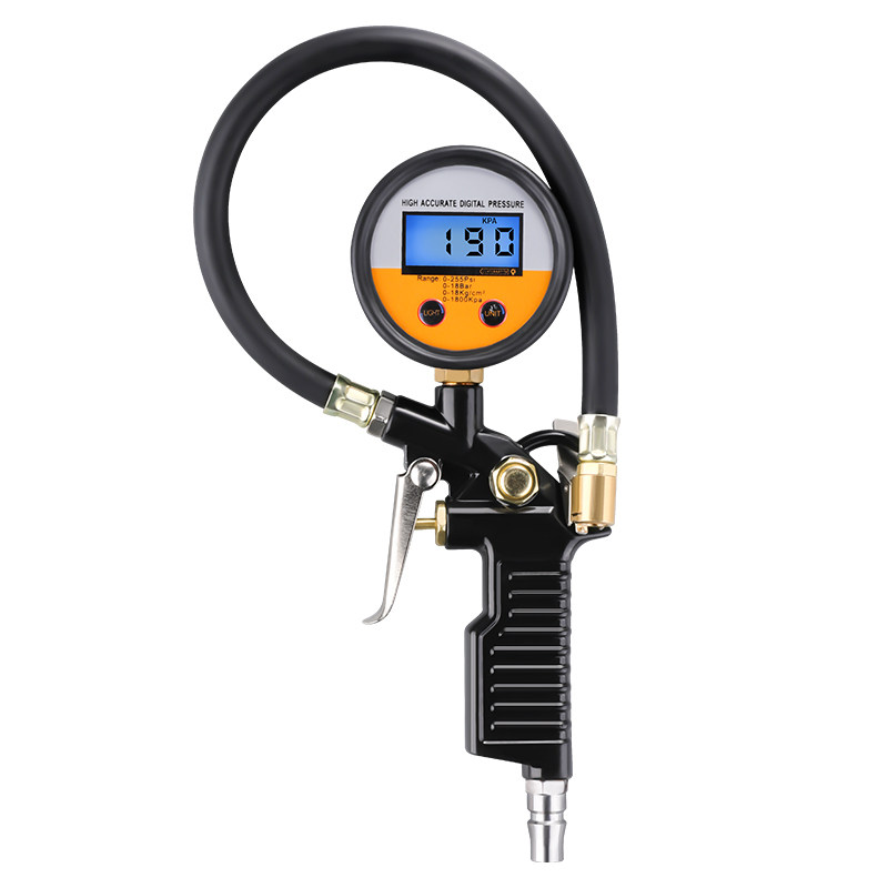 胎压表气压表带充气高压气压枪汽车轮胎打气监测器数显高精度加气
