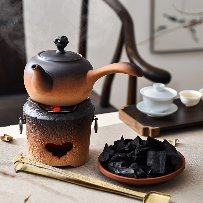 家用户外野外碳炉陶瓷煮茶器煮酒炉烧水壶酒精灯茶道