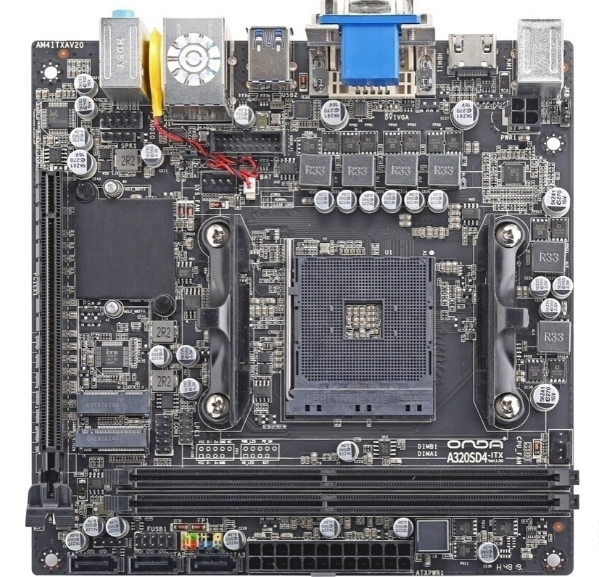 全新昂达a320sd4itxam4主板支持amdryzen7a109700主板