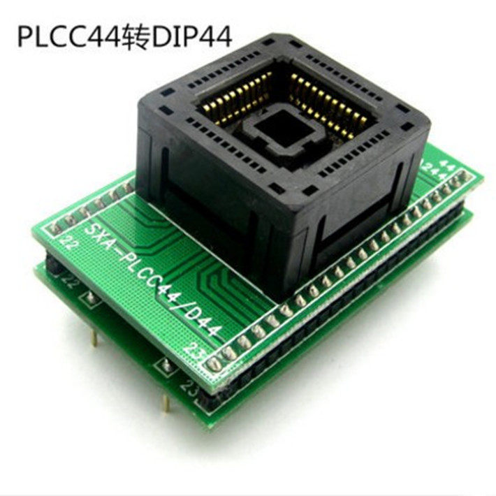 plcc44直插dip44sa244ic烧录座转换芯片测试连接器