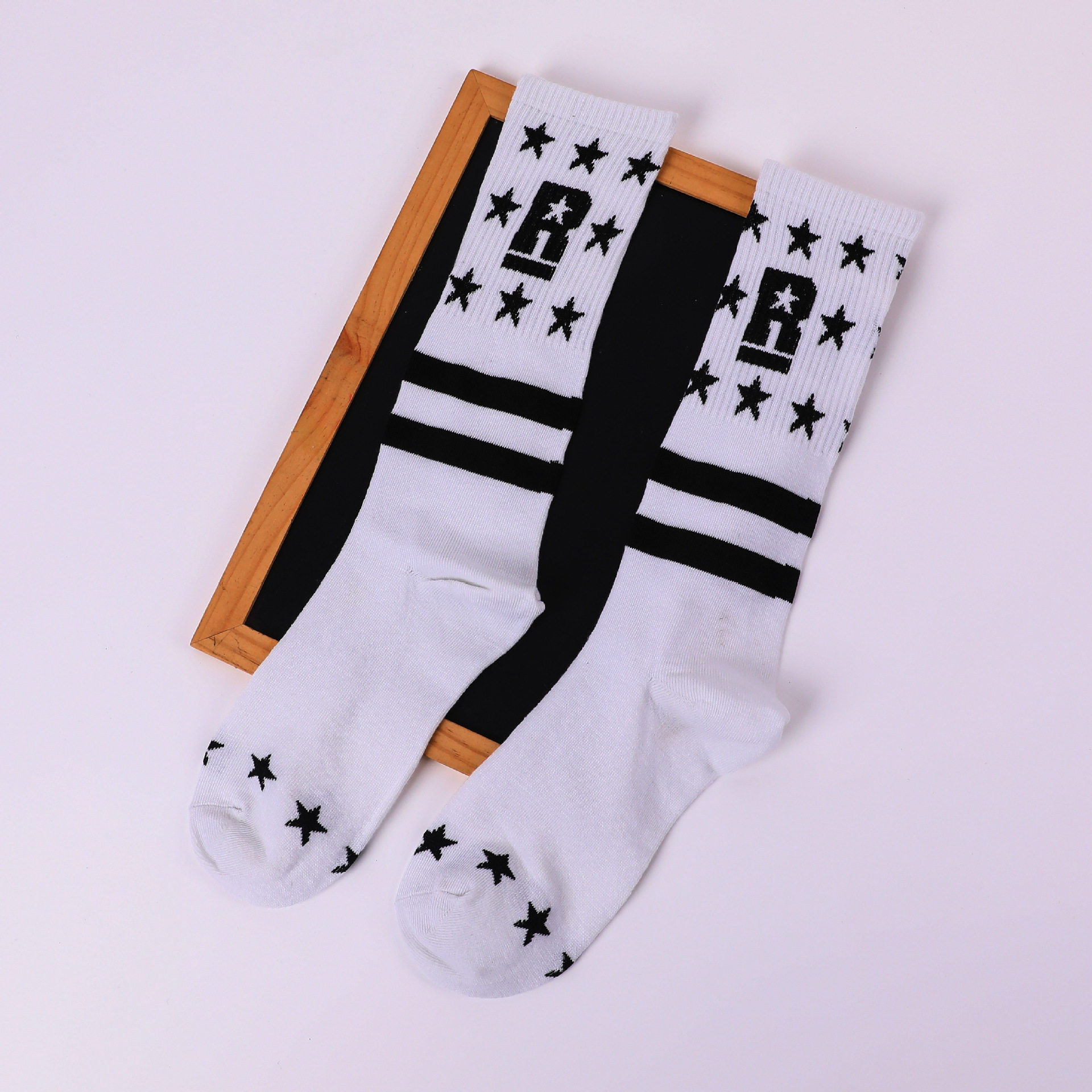 中小学生学院二杠星星全棉儿童运动棒球篮球舞蹈儿童袜子016岁
