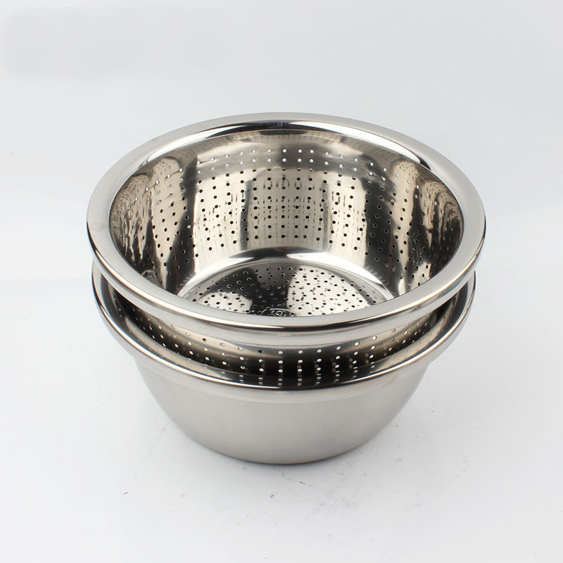 包邮特不锈钢盆漏盆套装滤水淘米盆洗菜盆沥水盆汤盆