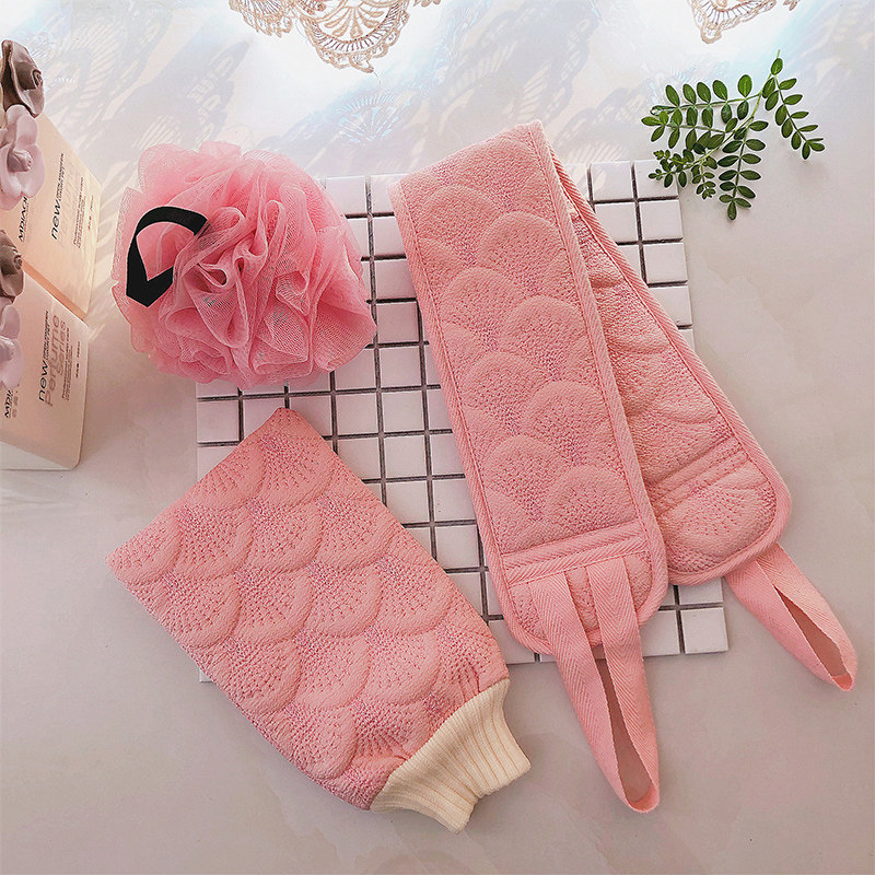 搓澡洗澡长条强力搓泥澡巾巾女男士搓背后背搓澡巾