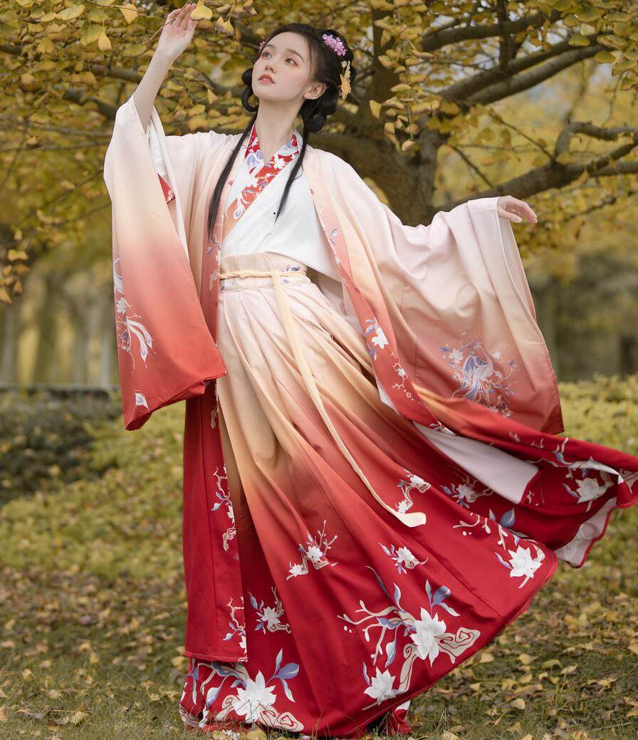 原创正品汉服女涅盘魏晋风交领齐腰襦裙大袖衫汉服