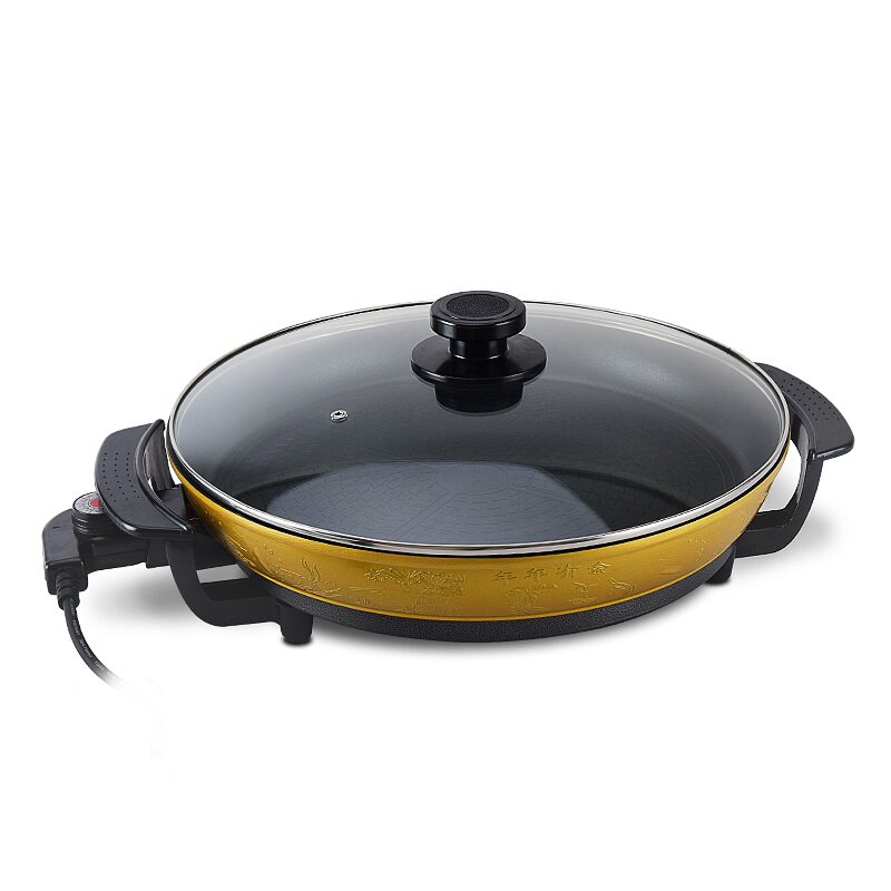 炫臣韩式电热锅多功能电煎锅大平底40cm家用烤肉锅烙饼不粘锅加厚