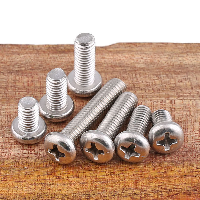 圆头螺丝钉m3m35m470x80x90x100不锈钢盘头十字螺栓gb818螺钉