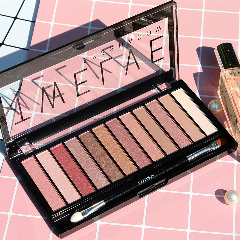 眼影泰国ozisa12网红组合西柚豆沙橘棕大地色系眼影