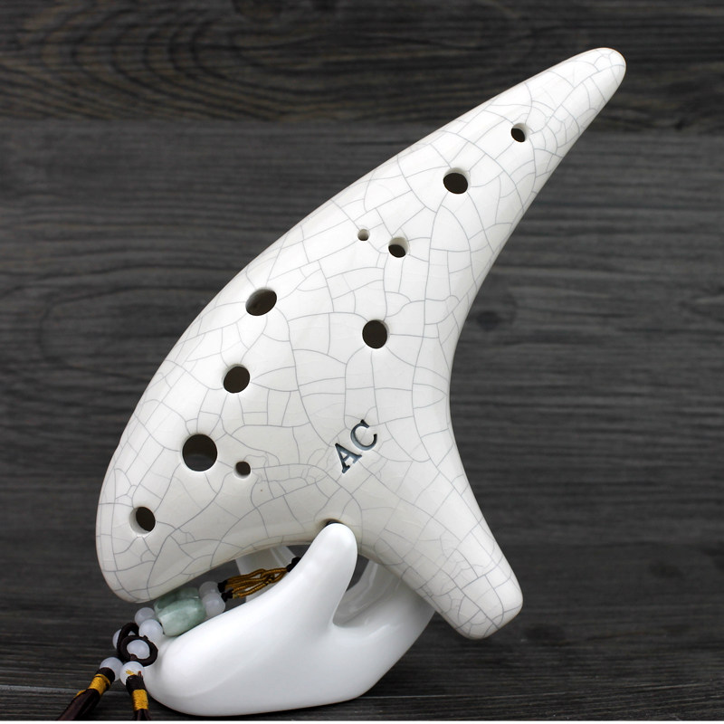 12孔洪啸陶笛中音专业ac演奏初学学生教学陶笛