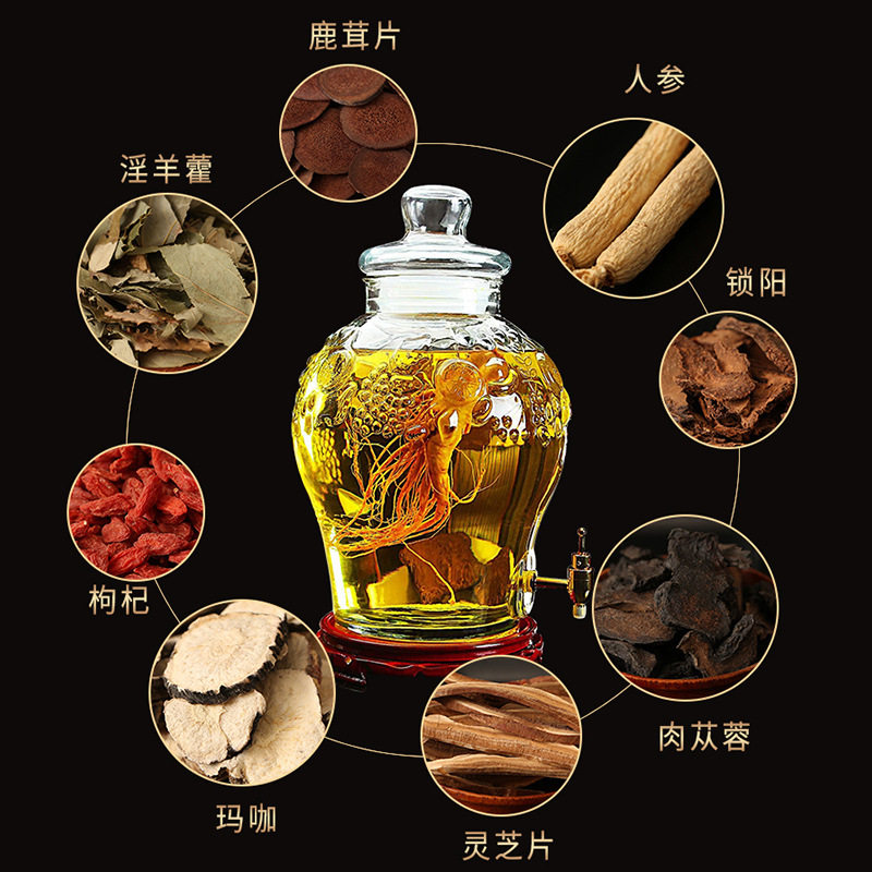 泡酒药材配方泡酒料男用滋补养生酒专用人参枸杞灵芝药酒的材料