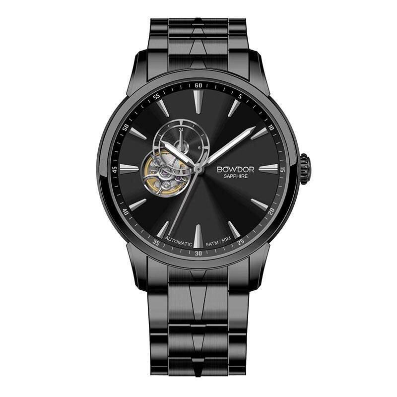 正品专柜宝舵手表时尚蓝宝石自动自动机机械男表国产腕表