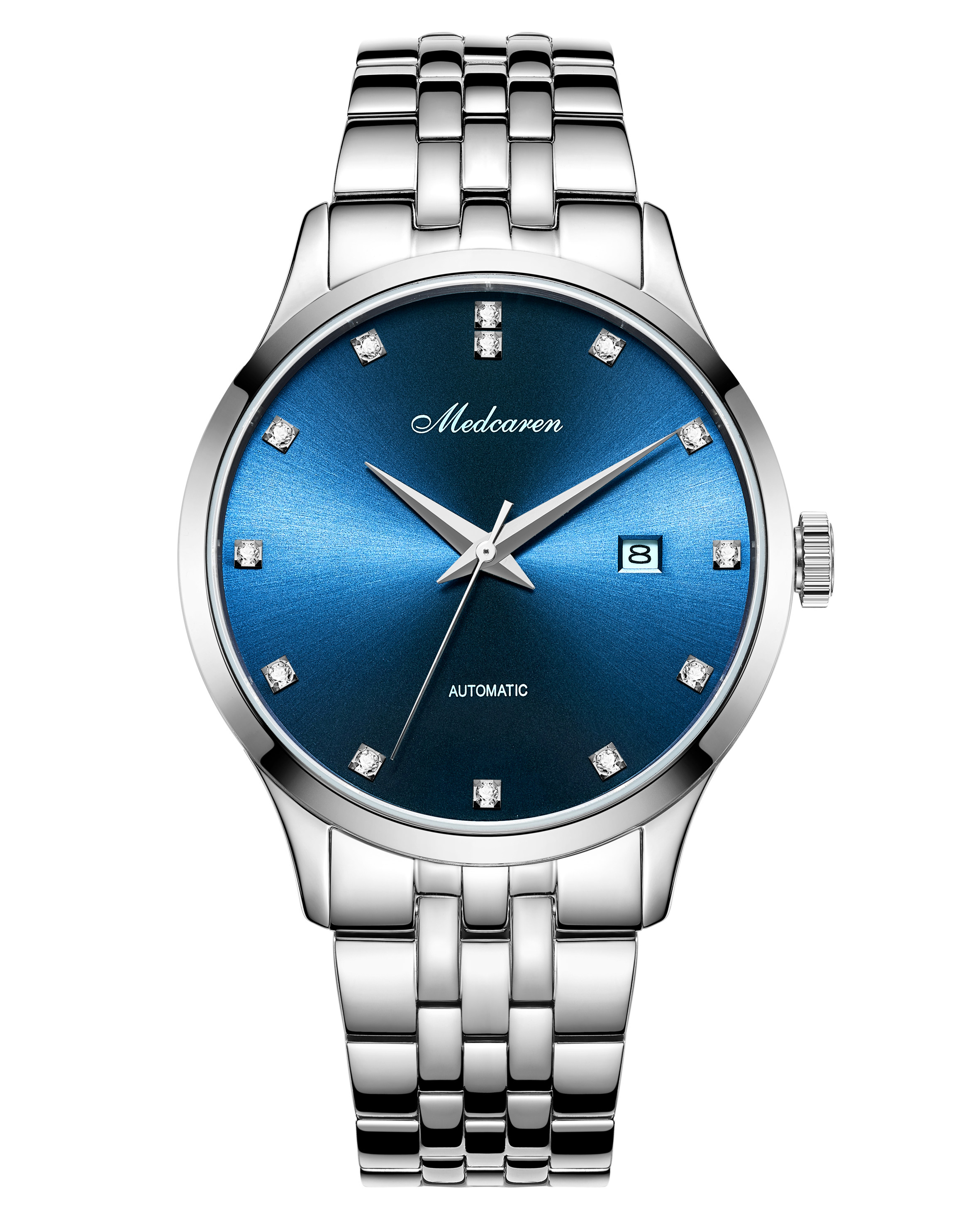 新款正品medcaren梅地卡伦手表水晶晶钻情侣表女表机械国产腕表