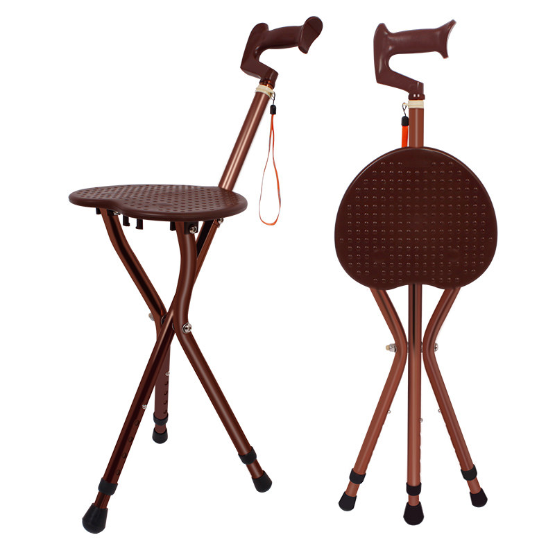 铝合金折叠拐杖凳老年人手杖凳拐杖椅轻便防滑拐扙手杖拐助行器jh