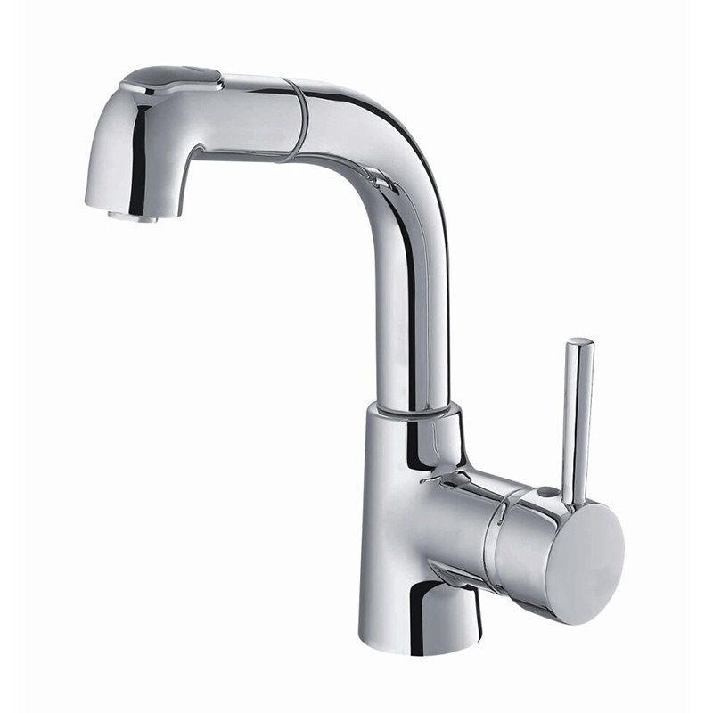 法恩莎抽拉洗头单孔面盆冷热冷热水水龙头纯铜f1a9068c面盆龙头