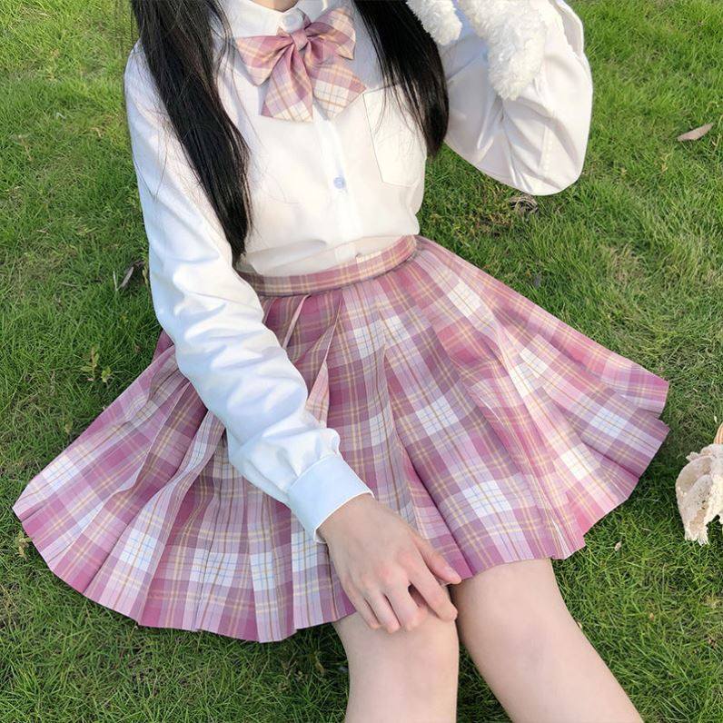 树莓红茶jk正统格裙高腰软妹校服班服日学生学生校服