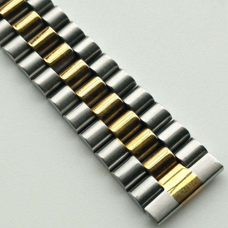 手表带12钢带表链不锈钢14金色细表带配件男女10金属精钢通用16mm