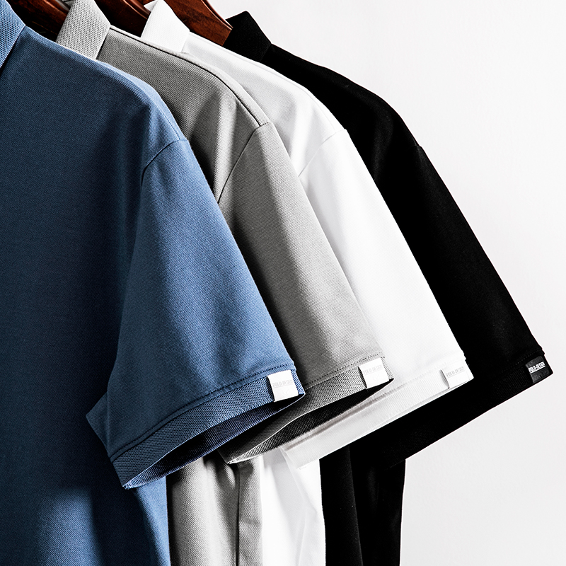 WOODSOON纯色翻领T恤男修身百搭夏季保罗衫休闲运动男士polo衫潮