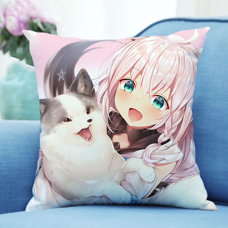 虚拟vtuber吹雪小狐狸周边动漫抱枕定制二次元可爱动漫毛绒