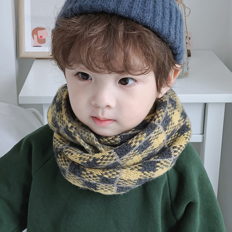婴儿围脖冬季针织保暖男童围巾秋冬韩版女童围巾