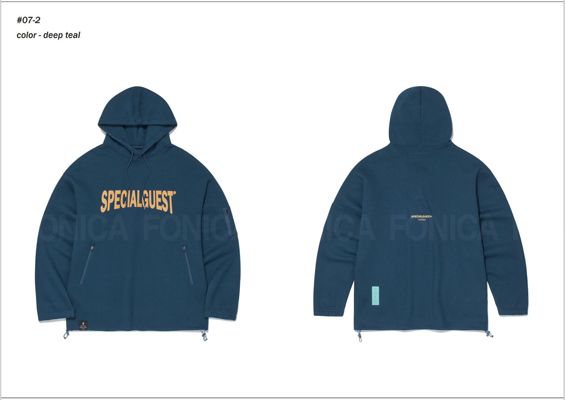 2122specialguest韩国滑雪长款衣帽衫儿单双板男女女款加厚运动卫衣