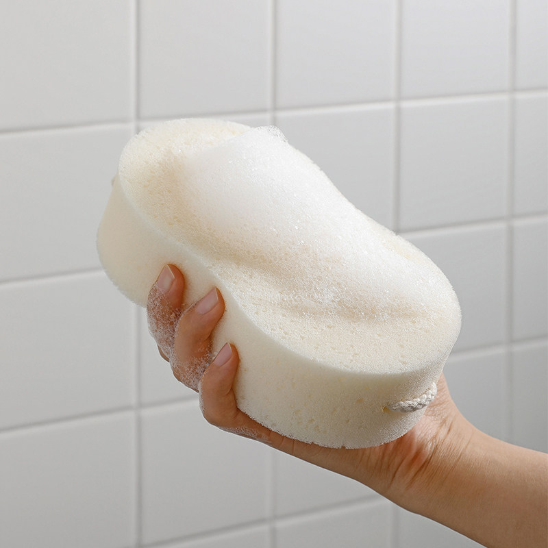 海绵霜山日本进口宝宝洗澡起泡儿童可用搓澡浴擦