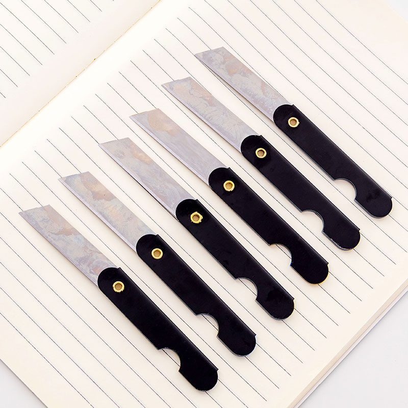 铁削铅笔笔刀眉笔刀片美工刀小号便携随身折叠美工刀