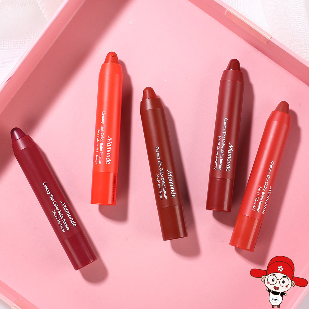 梦妆丝绒花心蜡笔口红笔哑光雾面唇膏11豆沙色16 保湿不脱梅子色