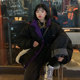 2toyoung retro leopard print plus velvet thick denim short jacket female Korean version loose stitching jacket 2020 winter 2toyoung retro leopard print plus velvet thick denim short jacket female Korean version loose stitching jacket 2020 winter