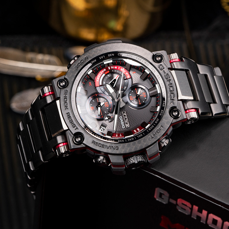 卡西欧MTG-B1000手表男钢铁之心G-SHOCK蓝牙光能电波运动防水表