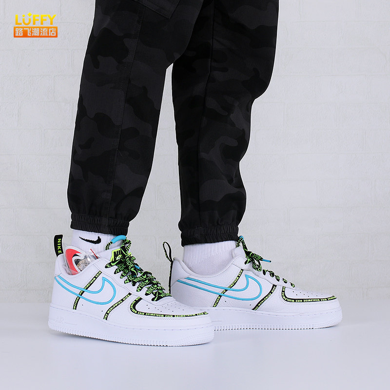 nike耐克airforce空军一号af1地球刺绣运动鞋板鞋男板鞋