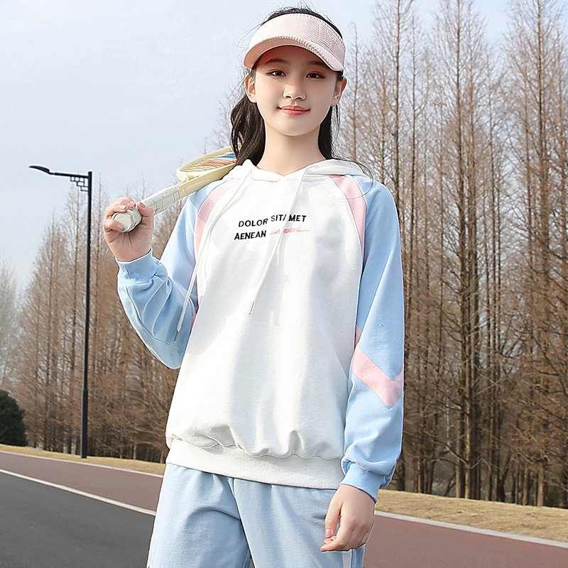 中学生春装女外套宽松卫衣少女13岁15岁2022春季卫衣