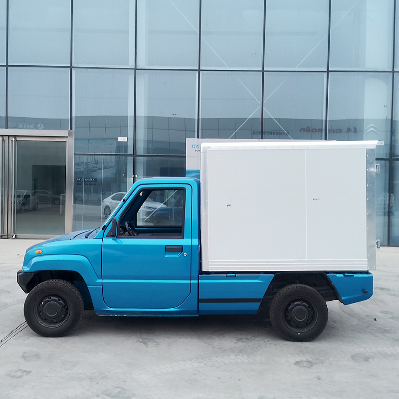 电动开云皮卡卡车成人全封闭厢货快递蔬菜生鲜电动四轮车