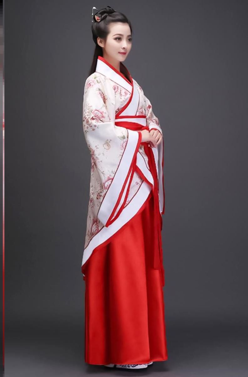 古代冬季汉服女民族服装中国国风宋朝长袖清朝少女民族服装
