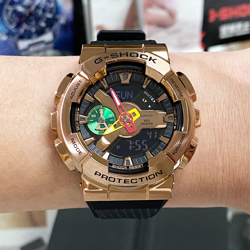 卡西欧手表八村联名限量运动男表gm-110rh-1apr玫瑰g-shock日韩腕表