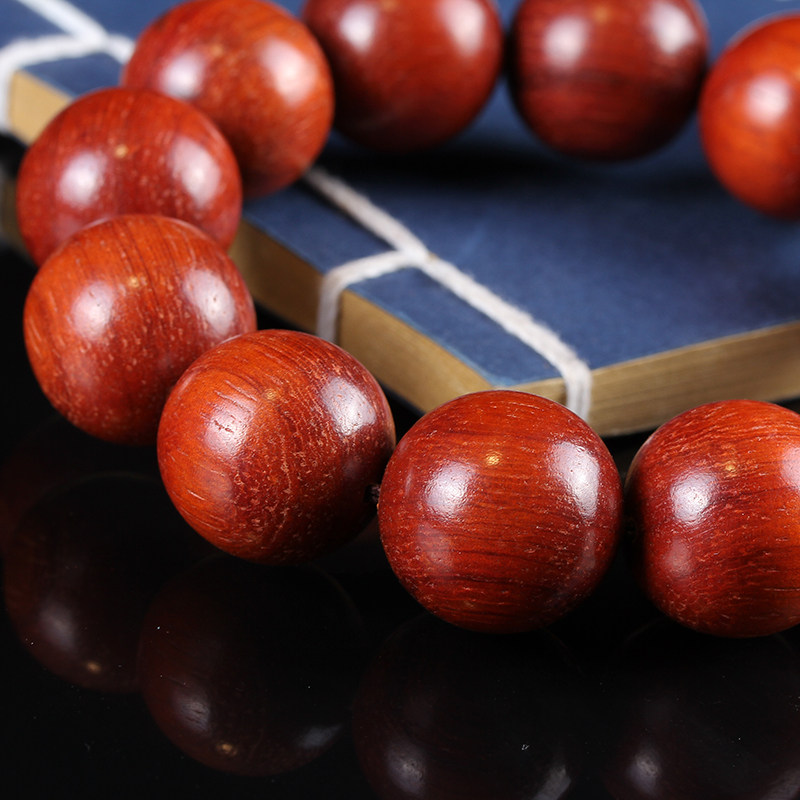 红花梨佛珠手串 巴西花梨红木红檀小叶红檀佛珠手串手链男女情侣