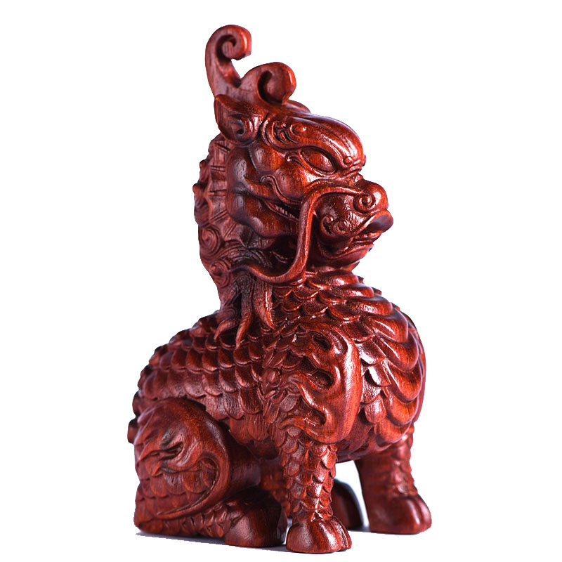 貔貅麒麟金蟾非洲小叶紫檀摆件手把件木雕挂件红木吊坠文玩小件