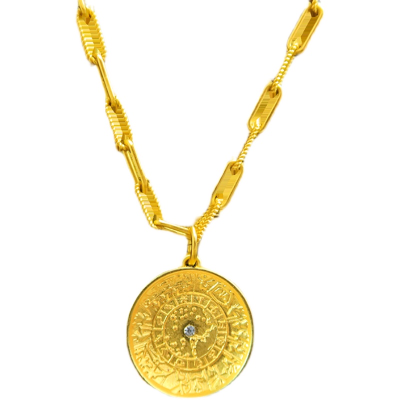 阿喀琉斯之盾项链掌柜原创设计镀金首饰2022年项坠