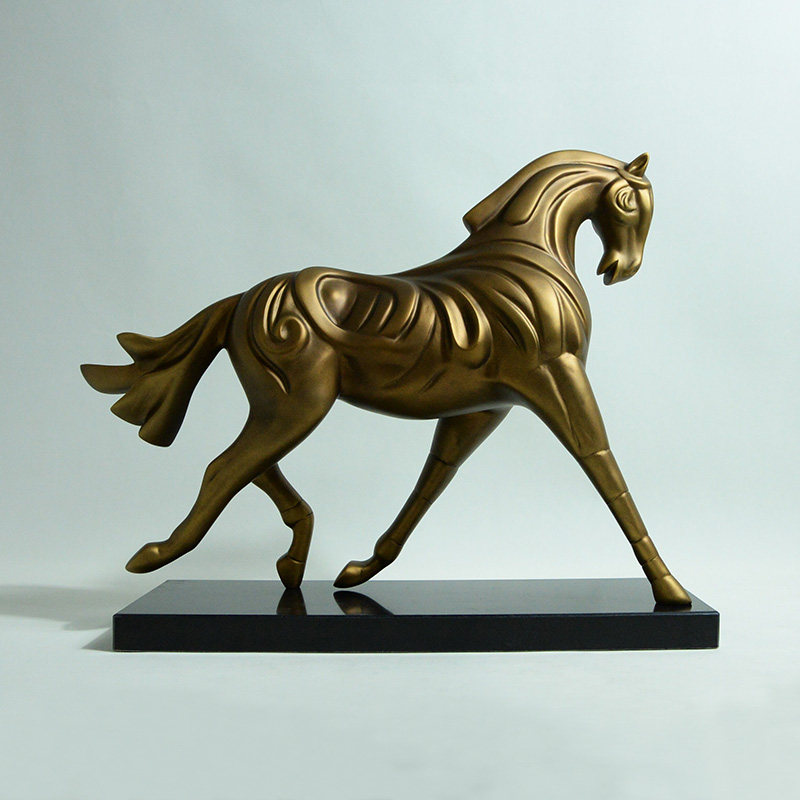 抽象艺术雕塑摆件马到成功酒店配饰样板样板房房间摆件