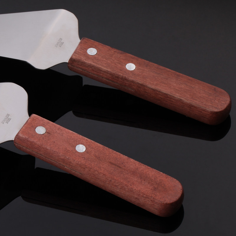 不锈钢木柄三角披萨铲 蛋糕铲芝士铲子 铲刀 牛扒铲煎铲 烘焙工具