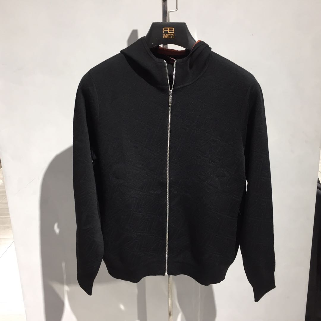 威家专柜正品19秋款男士时尚连帽针织衫原1650红标